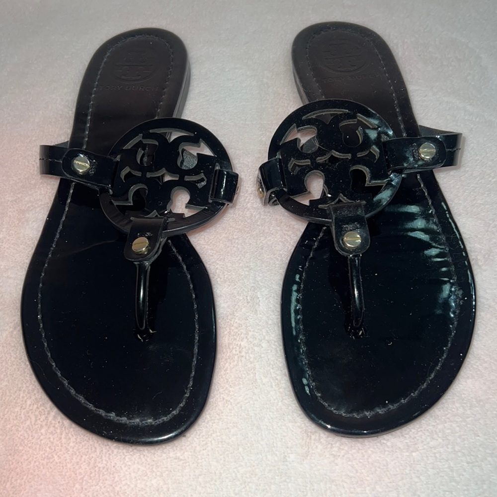 Tory Burch Miller sandal patent leather black